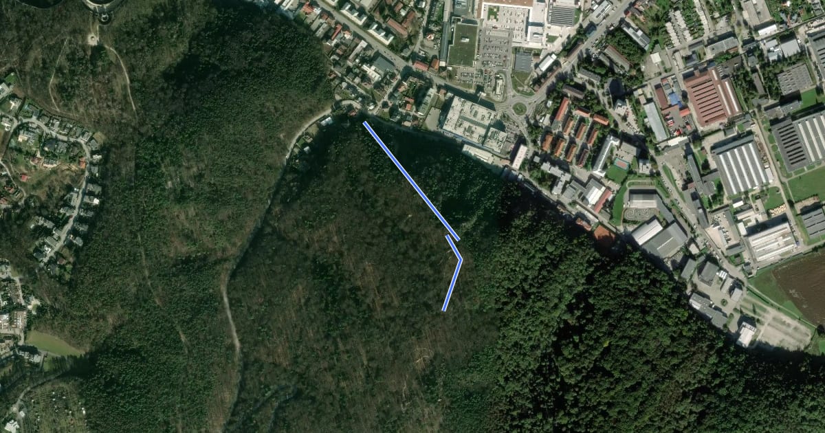 Маршрут Kanada trail на спутниковом снимке