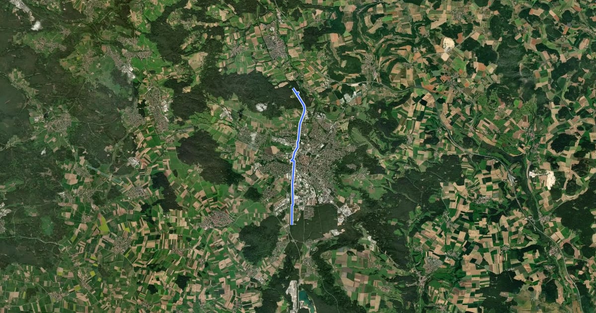 Маршрут Kanalweg на спутниковом снимке