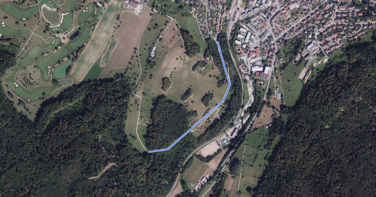 Маршрут Kandern Parkplatz Bahnhof - Wolfsschlucht на спутниковом снимке