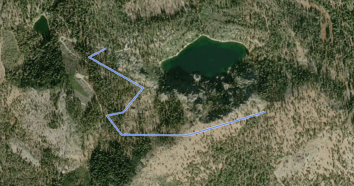 Маршрут Kangaroo Lake Fen Trail на спутниковом снимке