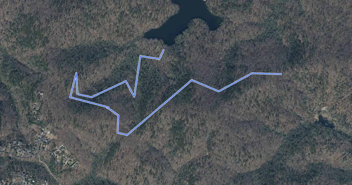 Маршрут Kanuga Trail на спутниковом снимке