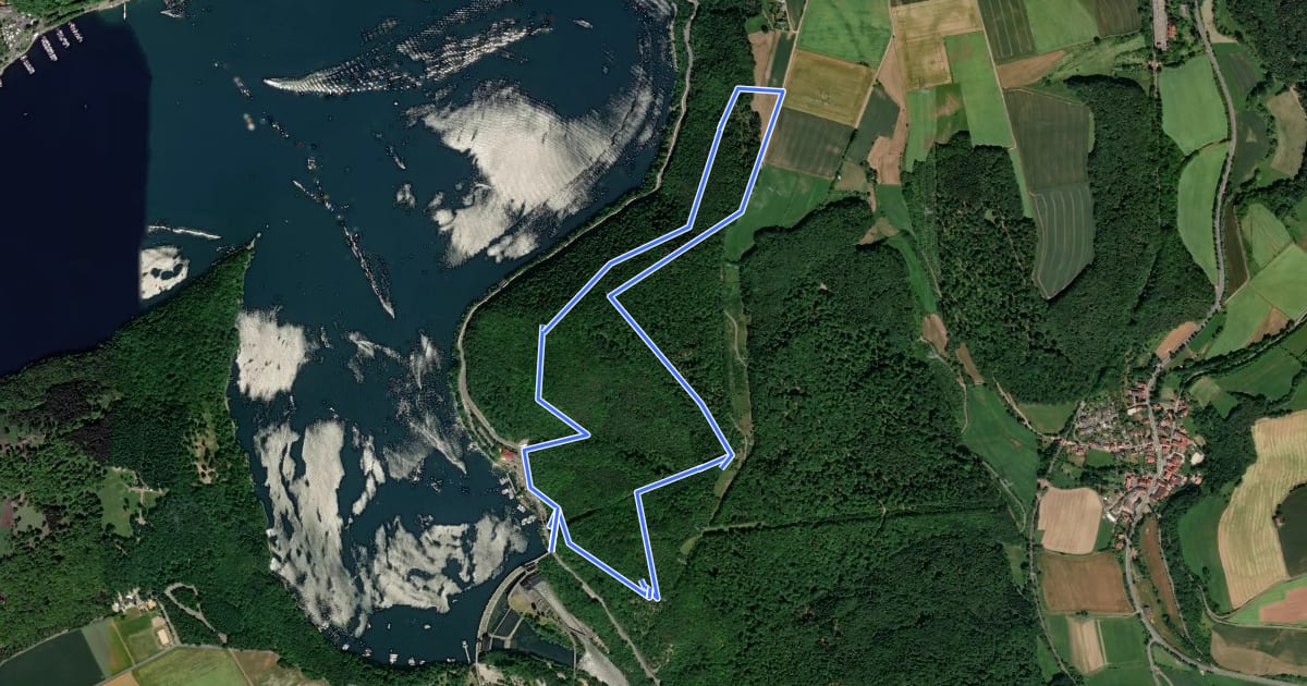 Маршрут Kanzel-Route на спутниковом снимке