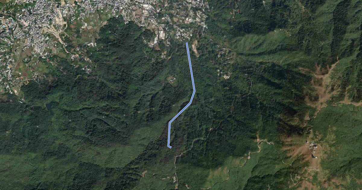 Маршрут 甲龍古道郊遊徑 Kap Lung Ancient Trail на спутниковом снимке