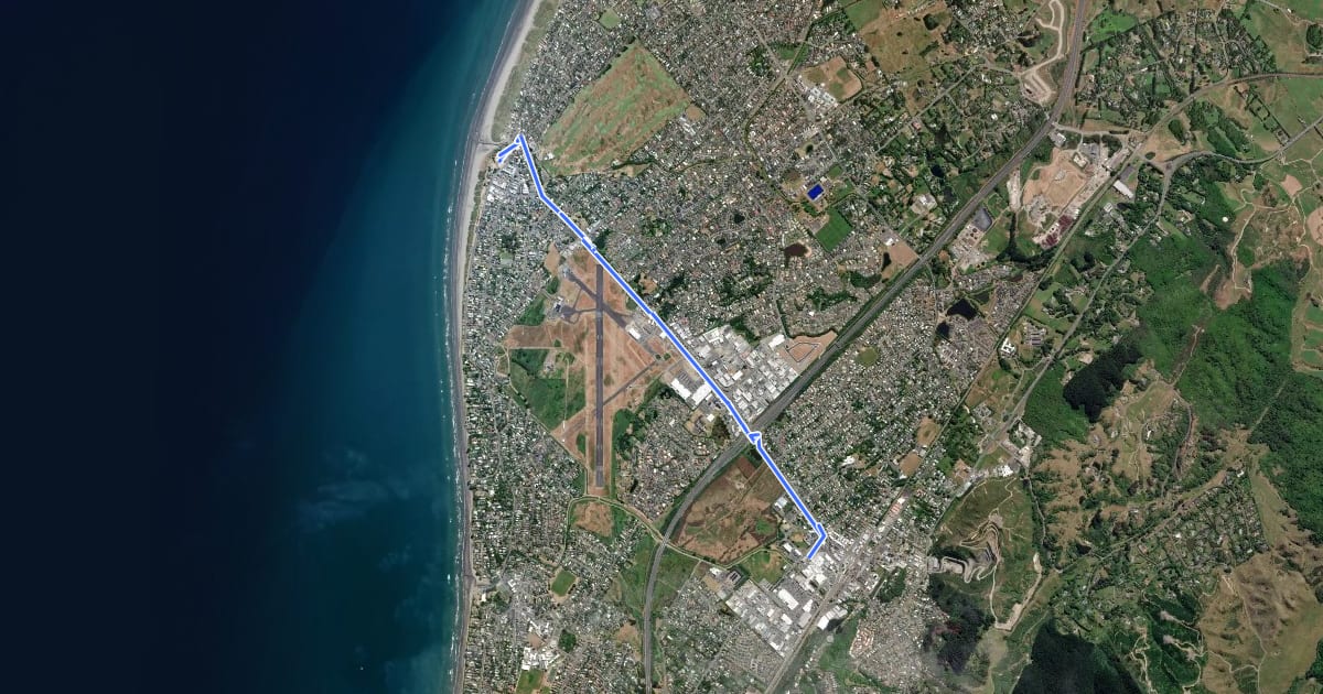 Маршрут Kapati Road Shared Path на спутниковом снимке