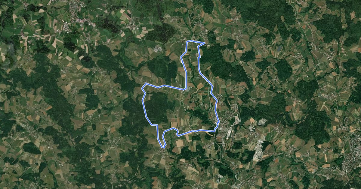 Маршрут KapellenRadWanderWeg Tour A на спутниковом снимке