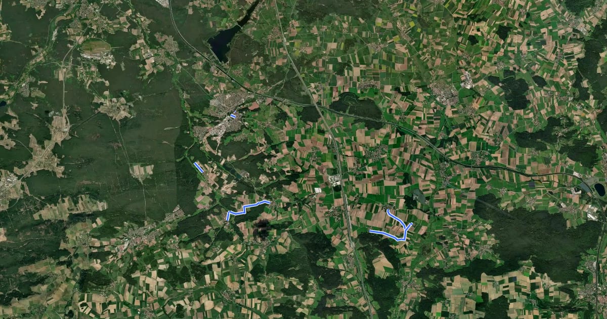 Маршрут Kapellenradweg на спутниковом снимке