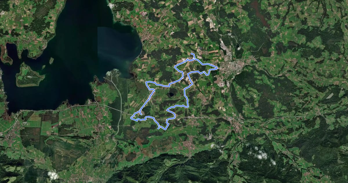 Маршрут Kapellenradweg на спутниковом снимке