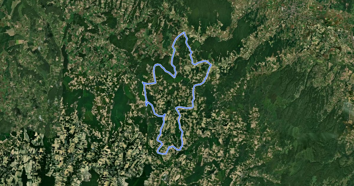 Маршрут Kapelska ruta на спутниковом снимке