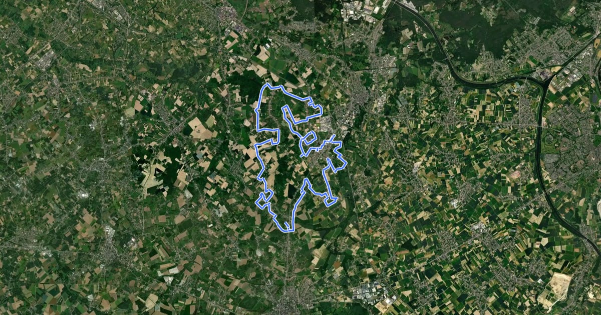 Маршрут Kapeltocht blauw на спутниковом снимке
