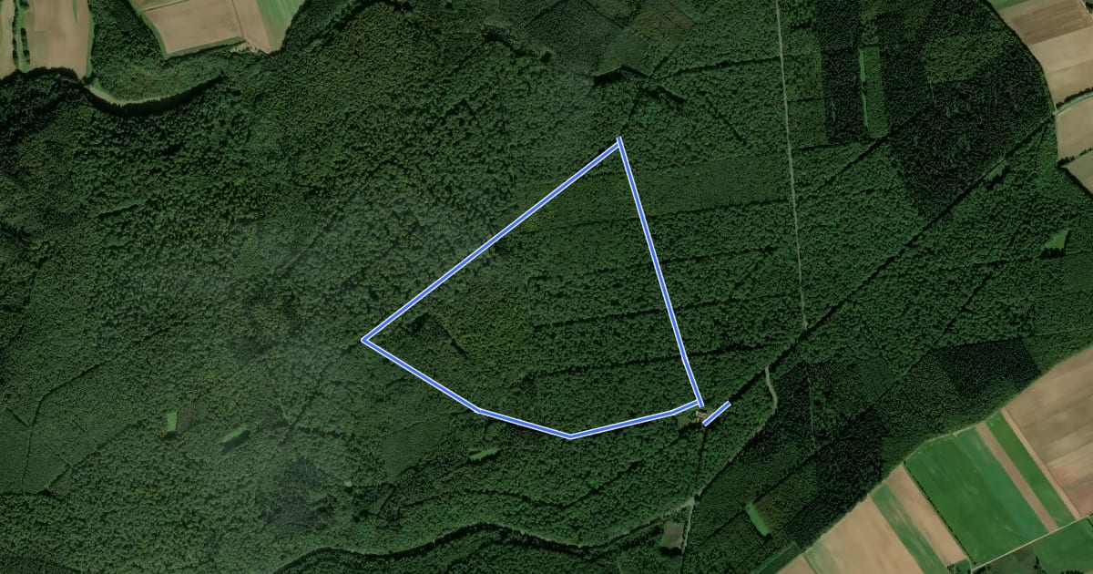Маршрут Kappelbergrunde NW1 на спутниковом снимке