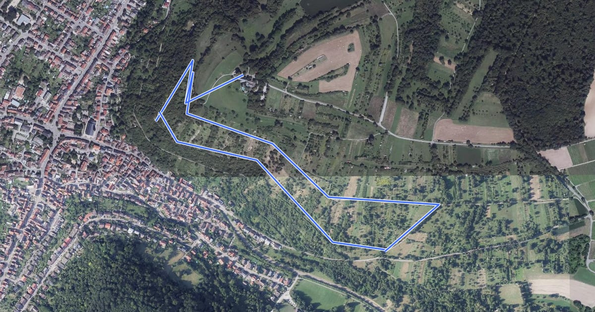 Маршрут Kappelbergweg на спутниковом снимке