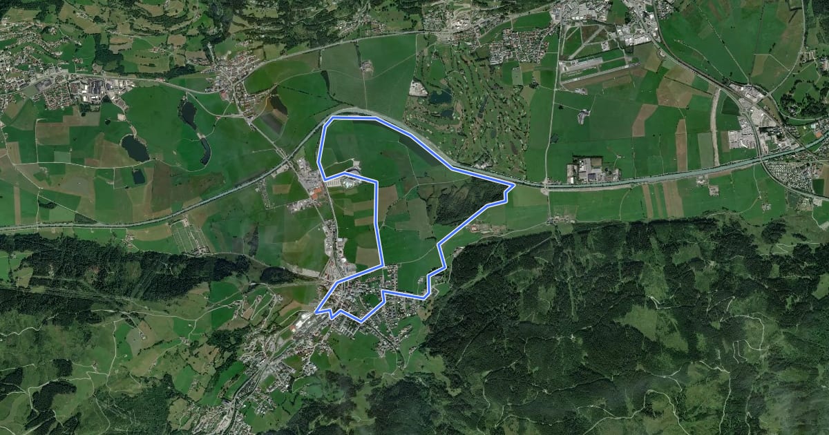 Маршрут Kaprun-Trail на спутниковом снимке