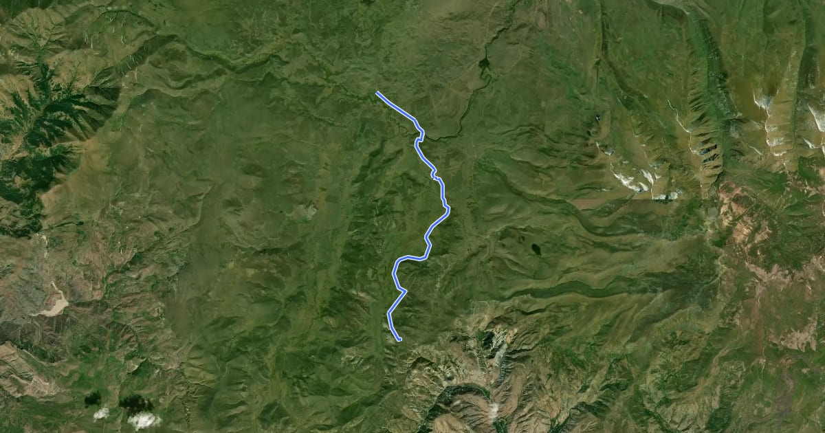Маршрут Karadzi – Vardenyats Ridge на спутниковом снимке