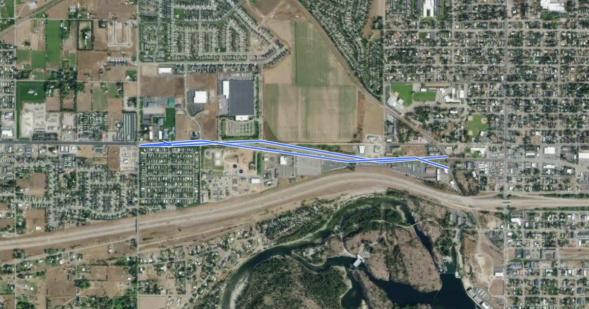 Маршрут Karen Streeter Memorial Trail на спутниковом снимке