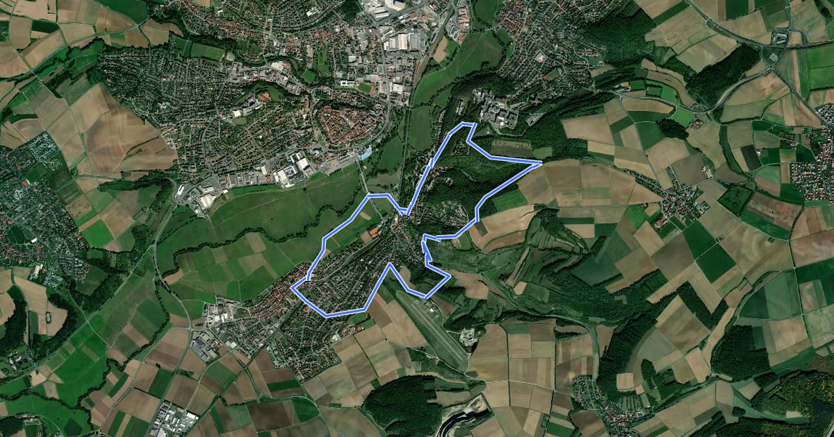 Маршрут Karl-Straub-Rundweg на спутниковом снимке
