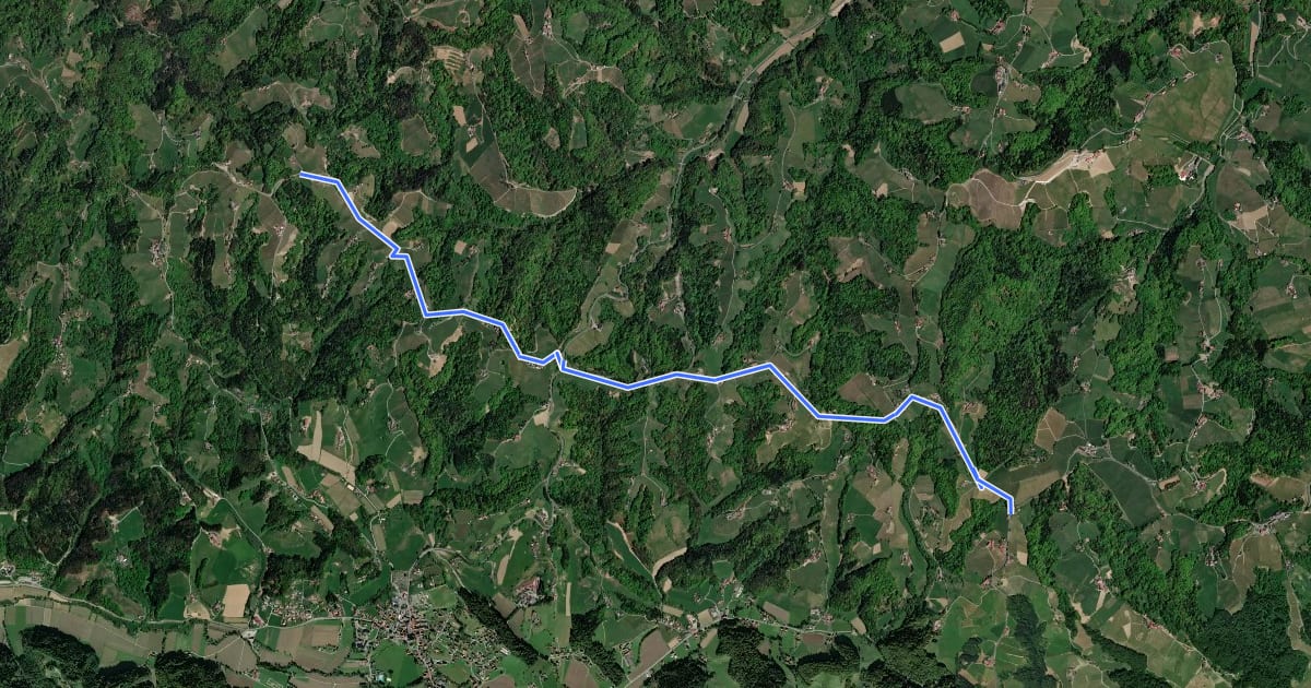 Маршрут Karnerbergradweg на спутниковом снимке