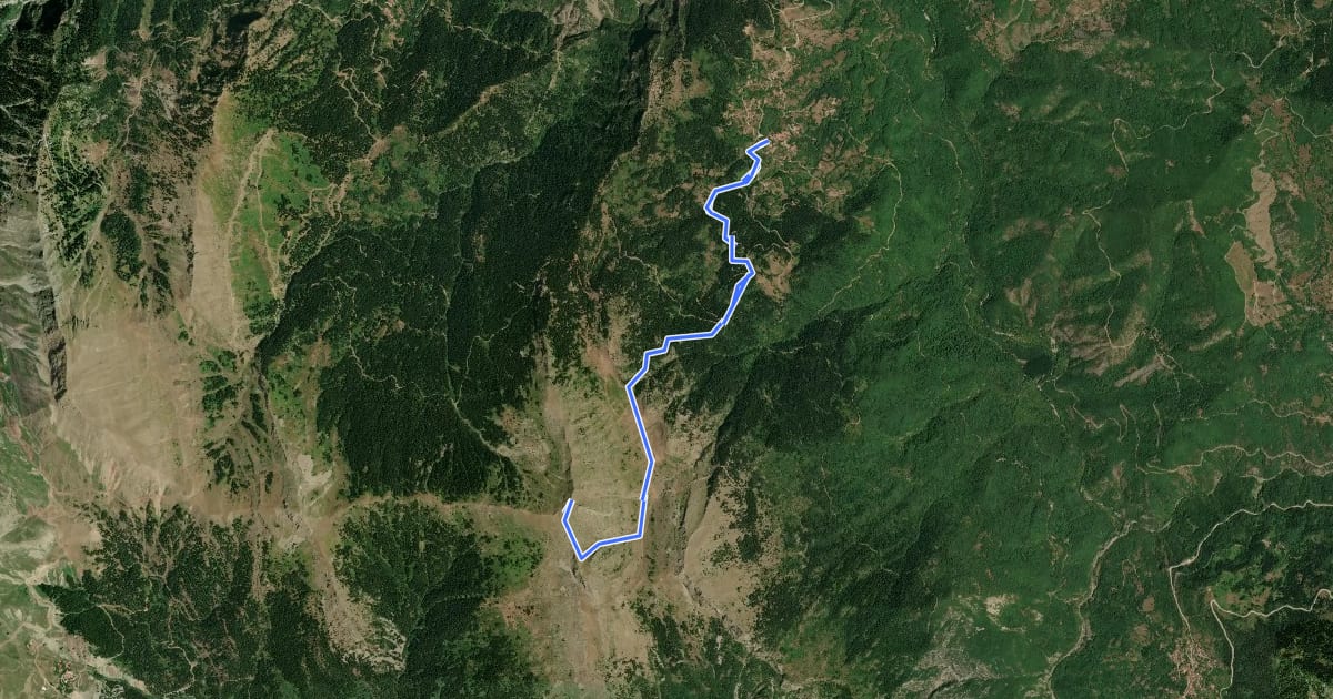 Маршрут Karoplesi - Papadimitri на спутниковом снимке
