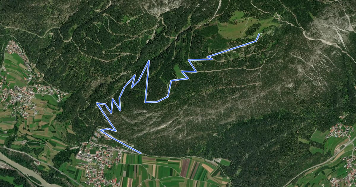 Маршрут Karrer Alm на спутниковом снимке