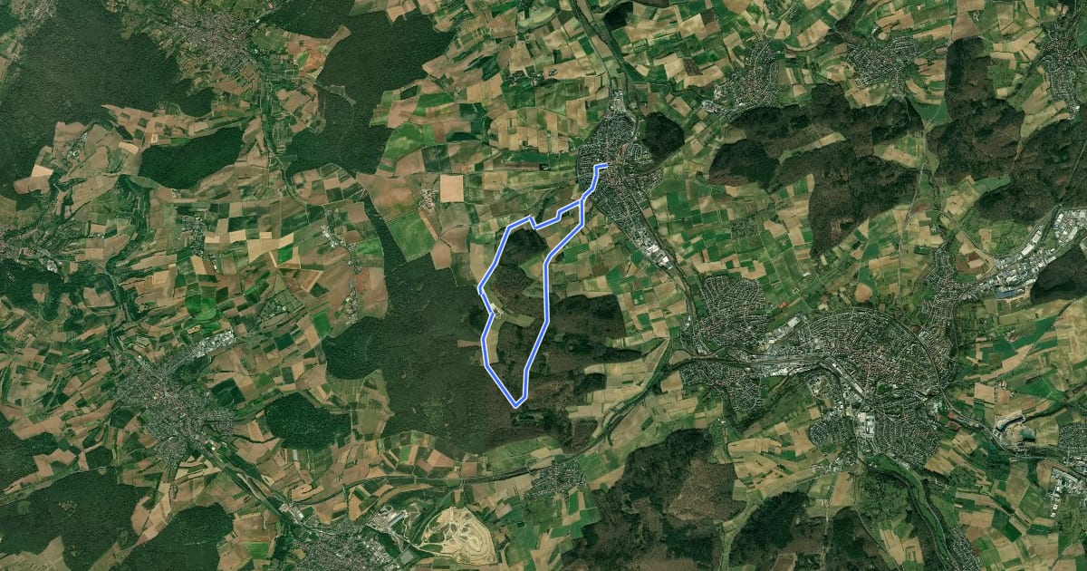 Маршрут Karrheckenweg на спутниковом снимке