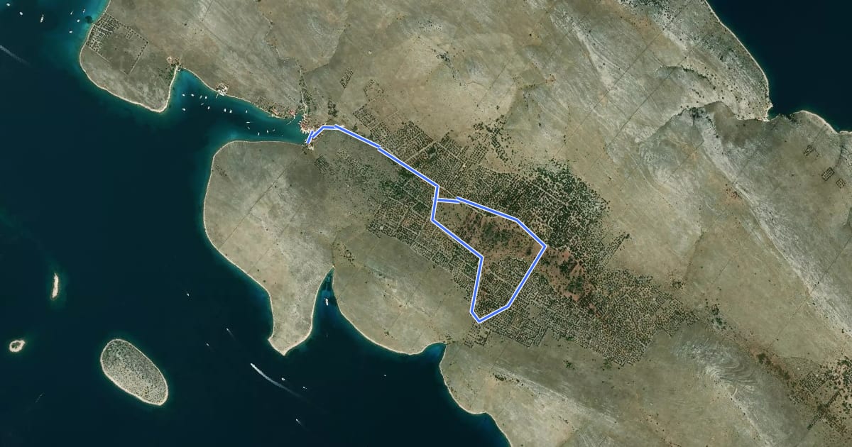 Маршрут Karst in Kornati на спутниковом снимке