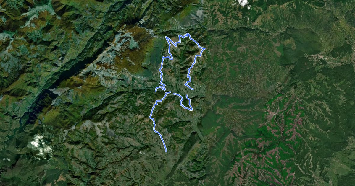 Маршрут Karst MTB на спутниковом снимке