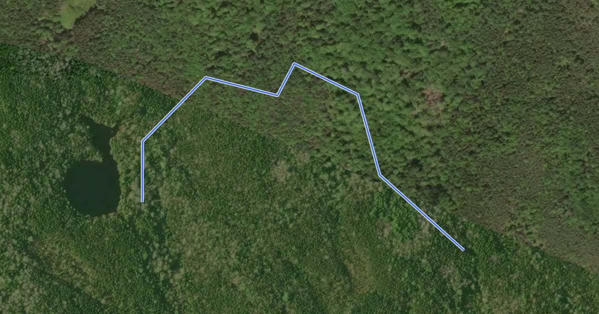 Маршрут Karstaway Trail на спутниковом снимке