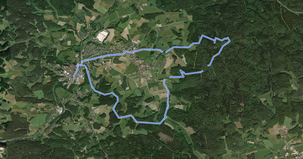 Маршрут Karstkundlicher Wanderpfad на спутниковом снимке