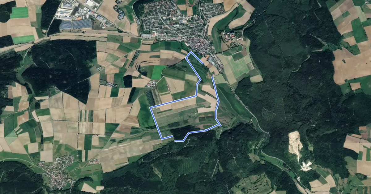 Маршрут Karstquellenweg на спутниковом снимке