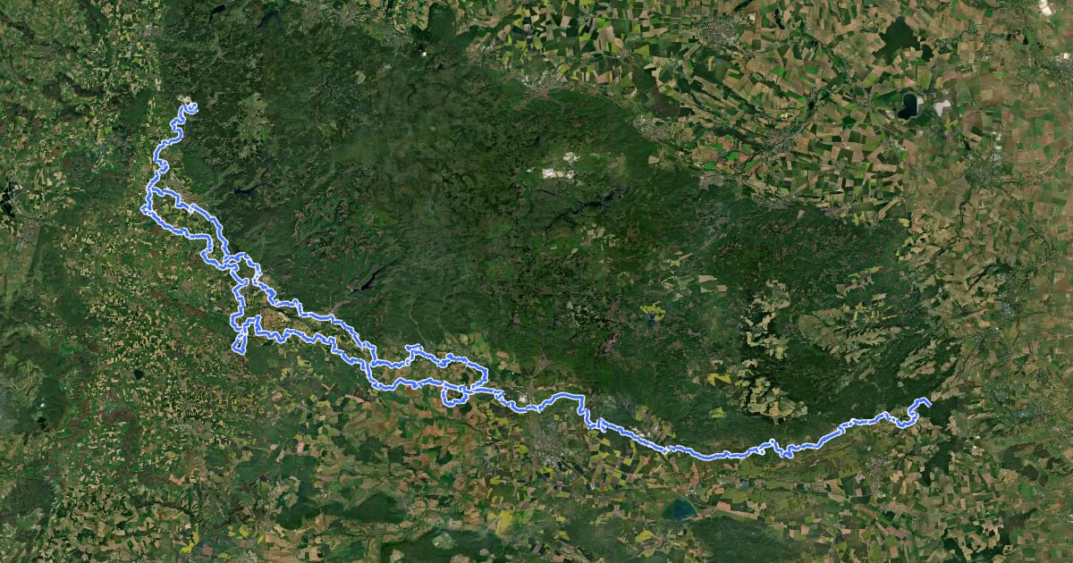 Маршрут Karstwanderweg на спутниковом снимке