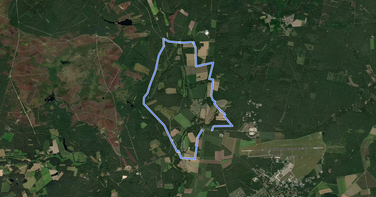 Маршрут Kartoffelweg на спутниковом снимке