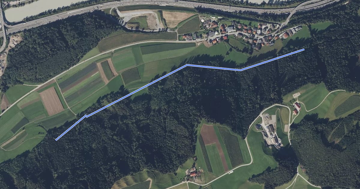 Маршрут Kaspar-Sautnerweg на спутниковом снимке
