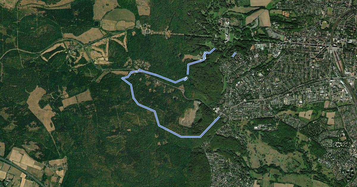 Маршрут Kassel, K на спутниковом снимке