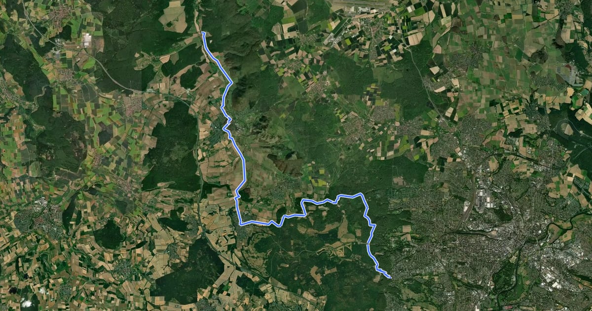 Маршрут Kassel - Laar на спутниковом снимке