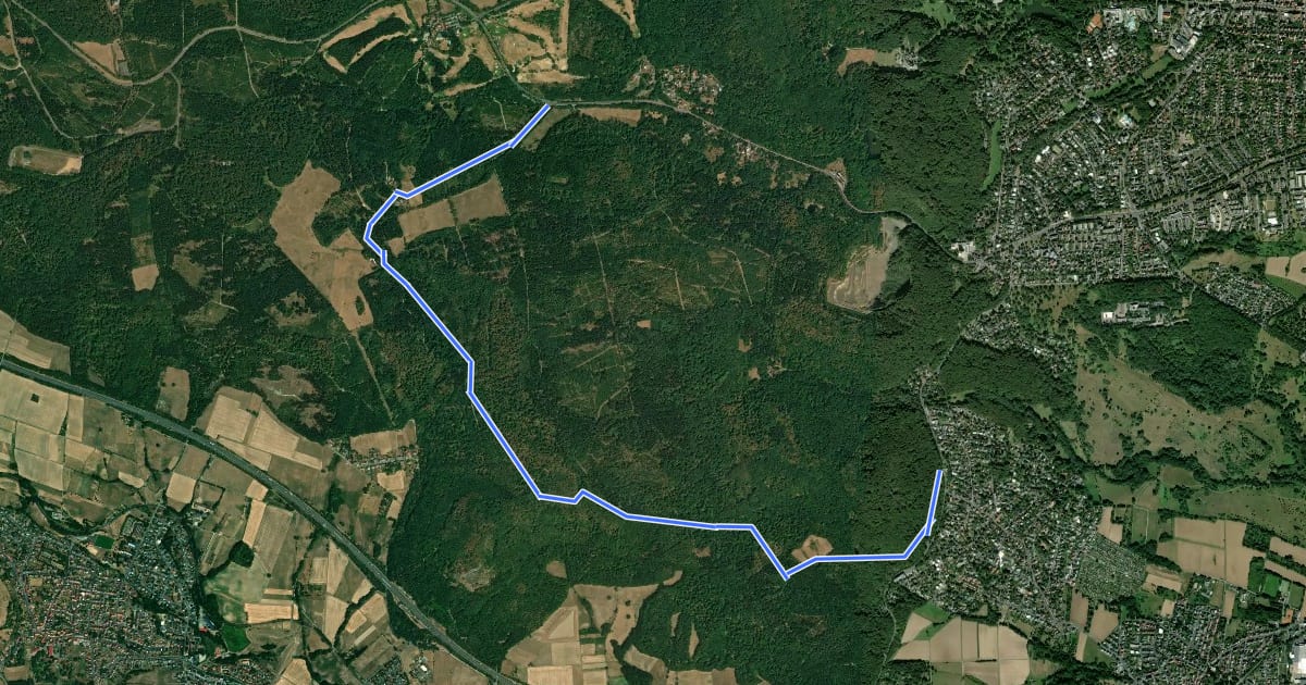 Маршрут Kassel, M на спутниковом снимке