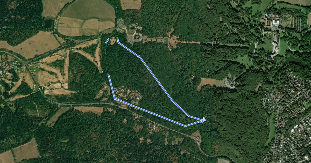 Маршрут Kassel, Rundweg 15 на спутниковом снимке
