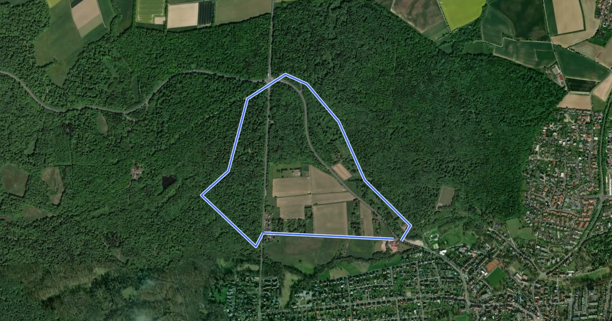 Маршрут Kassel, Rundweg 21 на спутниковом снимке