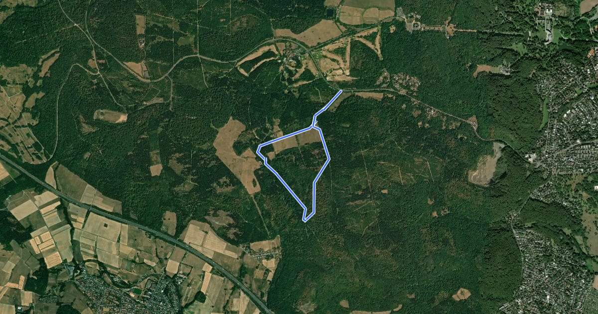 Маршрут Kassel-Wilhelmshöhe, Rundweg 13 на спутниковом снимке