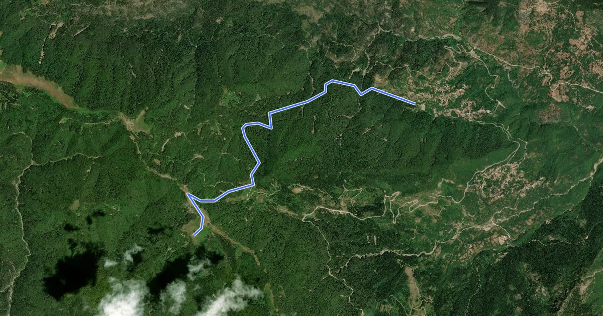 Маршрут Kastania Morava Trail на спутниковом снимке