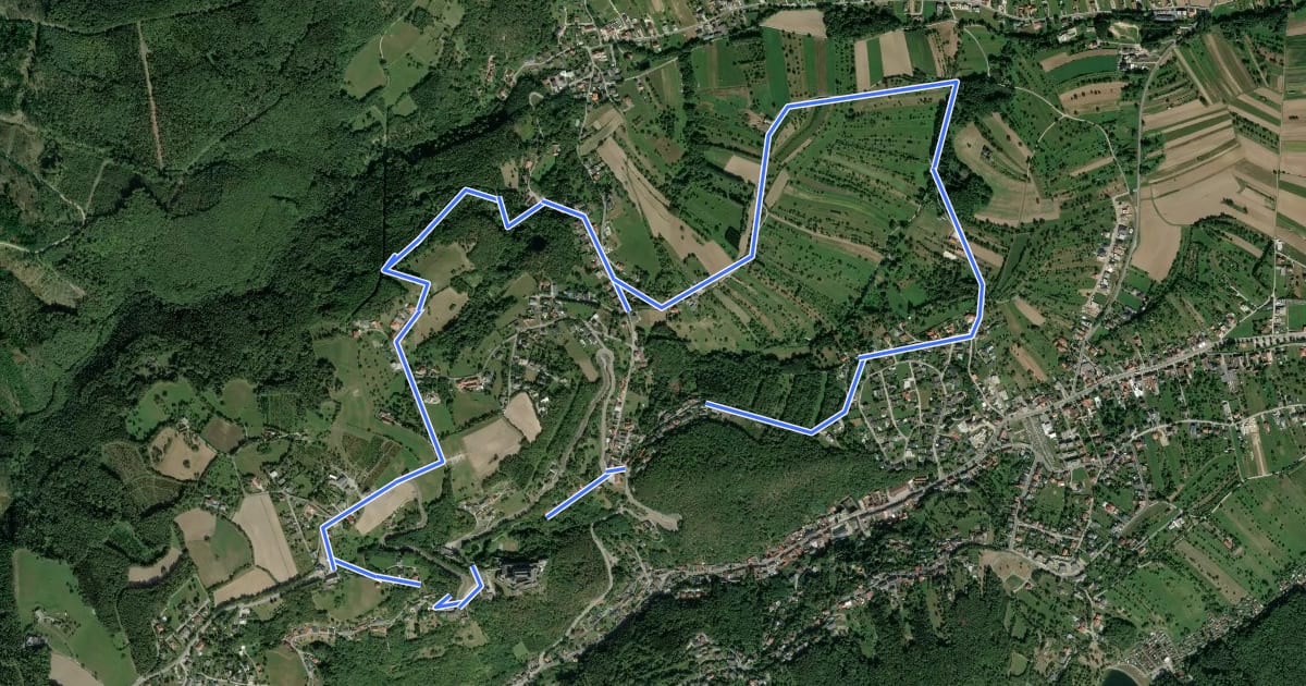 Маршрут Kastanienstrecke (Start: Forchtenstein GH Schreiner) на спутниковом снимке
