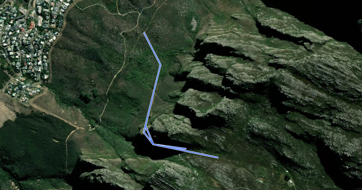 Маршрут Kasteelspoort на спутниковом снимке