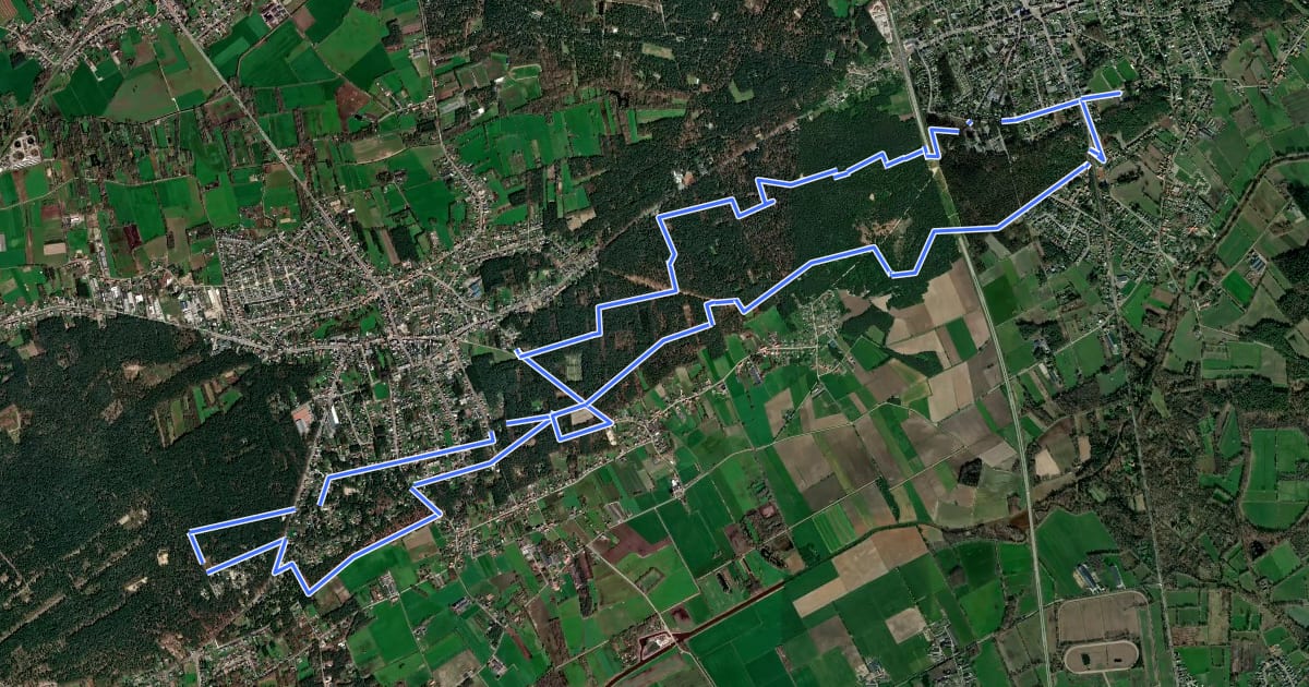 Маршрут Kasterlee Blauw на спутниковом снимке