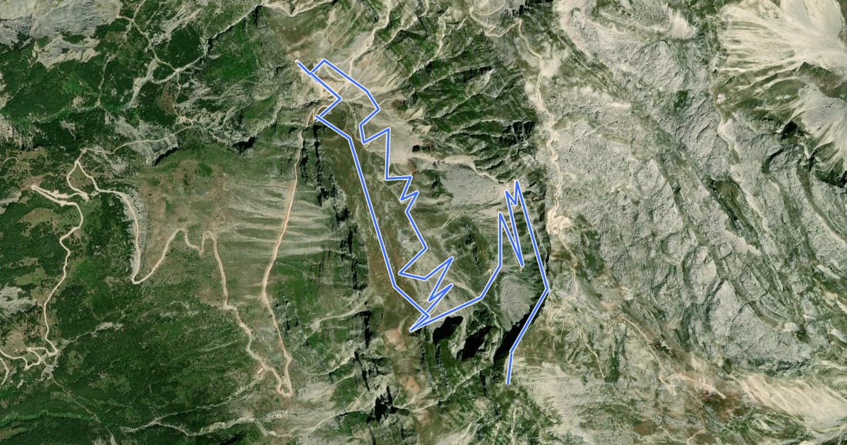Маршрут Katarraktis Refuge - Katafidi Trail на спутниковом снимке