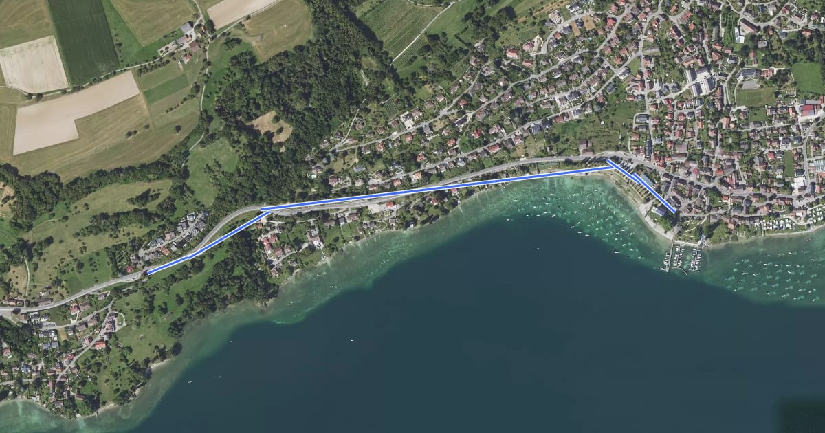 Маршрут Kattenhorn Friesen - Wangen Hafen на спутниковом снимке