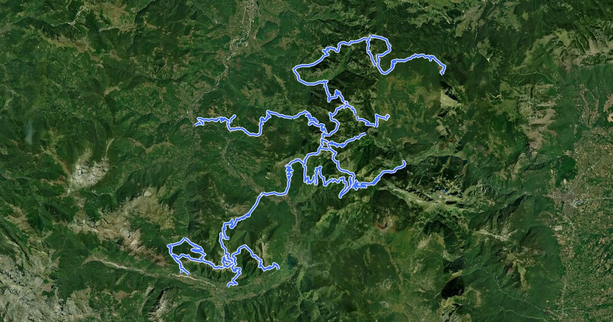 Маршрут Katun Road Borderline Heights на спутниковом снимке