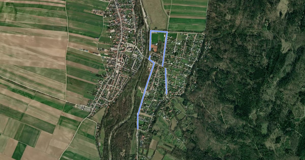 Маршрут Katzelsdorf Runde (Ortsrunde) на спутниковом снимке