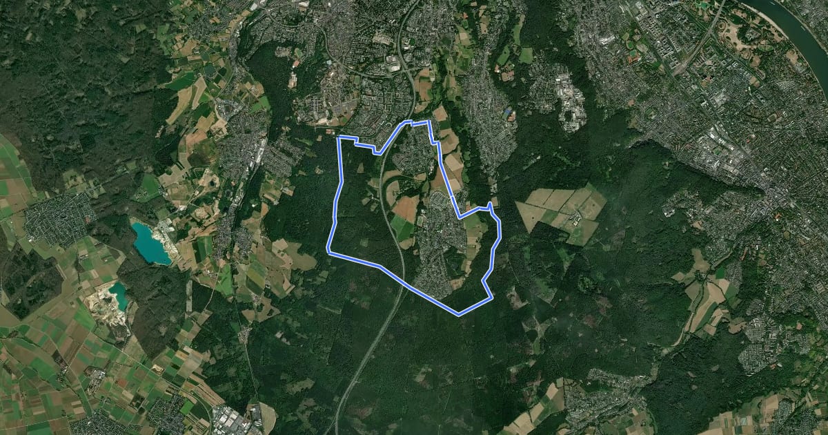 Маршрут Katzenlochbachtal-Runde на спутниковом снимке