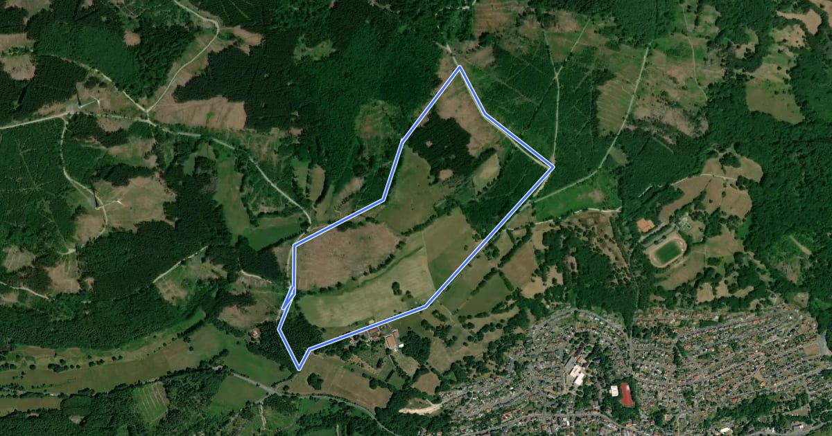 Маршрут Kaufunger Wald, Rundweg 10 - Giesenhagen на спутниковом снимке