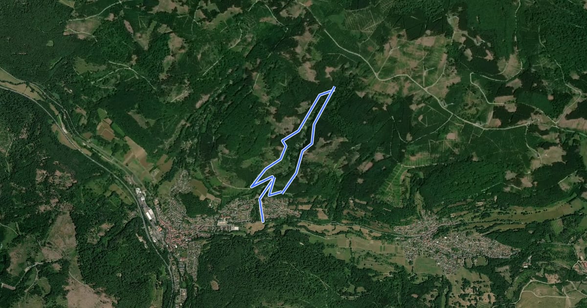 Маршрут Kaufunger Wald, Rundweg 18 - Prinzenborn на спутниковом снимке