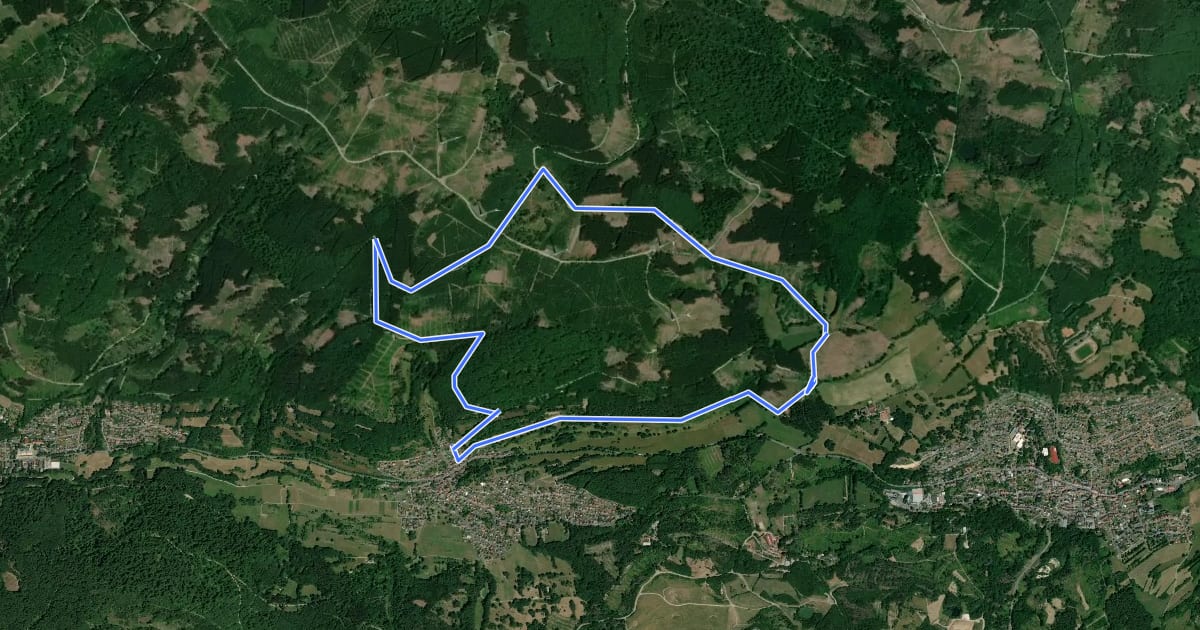 Маршрут Kaufunger Wald, Rundweg 20 - Giesenberg на спутниковом снимке