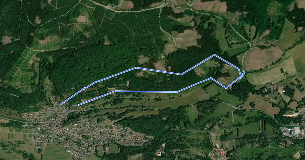 Маршрут Kaufunger Wald, Rundweg 21 - Giesenbachtal на спутниковом снимке